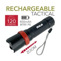 Lampe de poche RCA rechargeable USB,  zoom et super lumineuse RFL5001